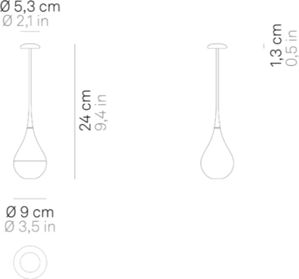 Lampe de Table LED sans Fil Rechargeable Zafferano Dondolina Design Blanc