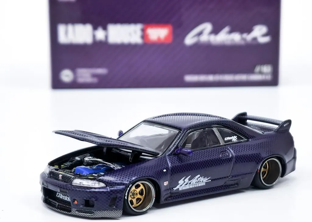 Nissan Skyline GT-R R33 Active Carbon R V2 Mini GT haute finition 1:64