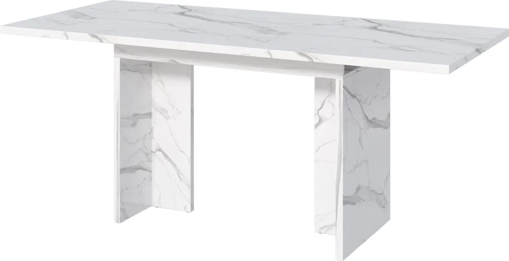 Table à manger extensible 140-180x80 cm rectangulaire pour 6-8 personnes