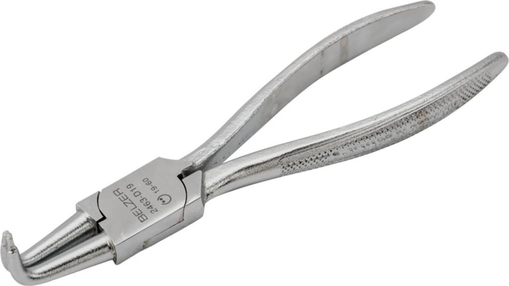 Bahco Zange für Innensicherungsringe mit um 90° gewinkelten Backen, verchromt, 19 bis 60 mm