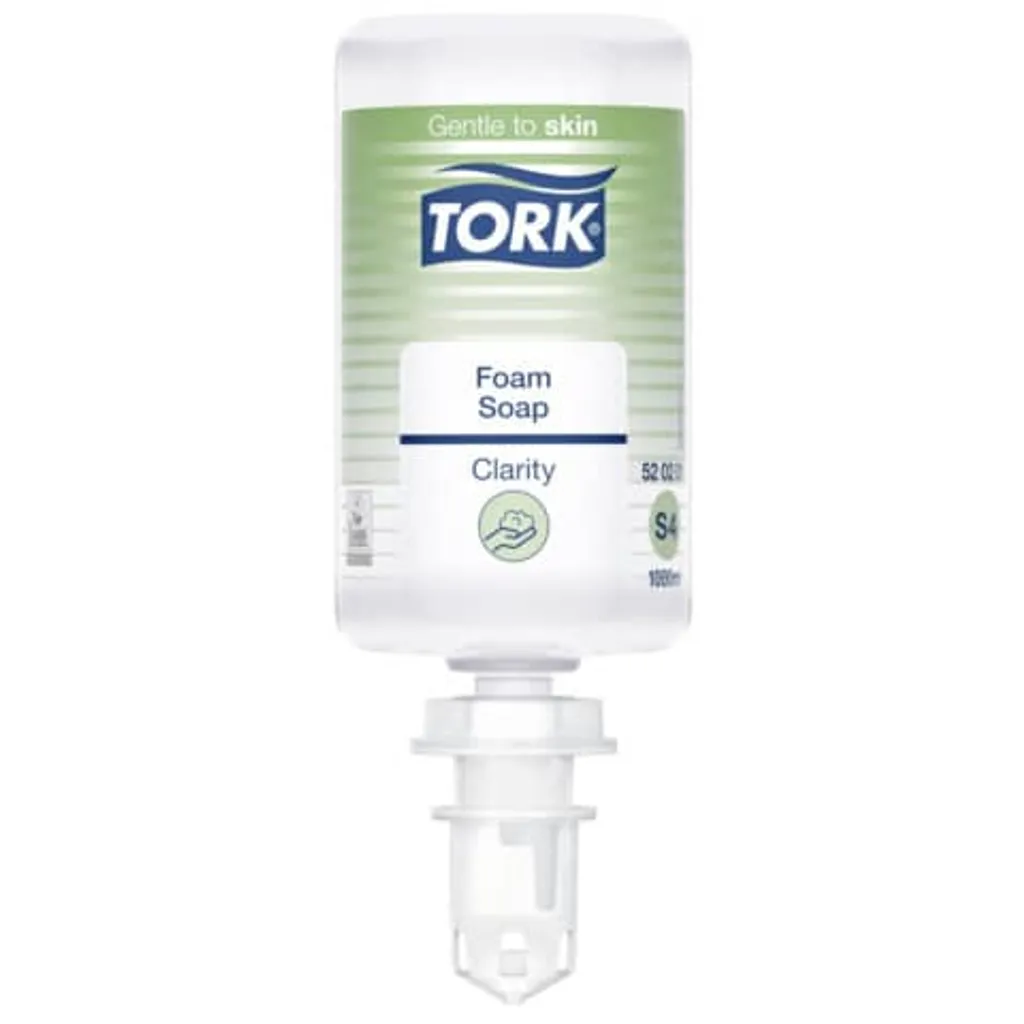 Tork 520201 Savon Mousse Pur pour les Mains S4 sans Parfum - 1000 ml