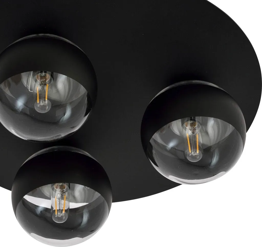 Plafonnier SOLAR 3 Noir Strié - Solution d'éclairage chic pour petit espace - 7
