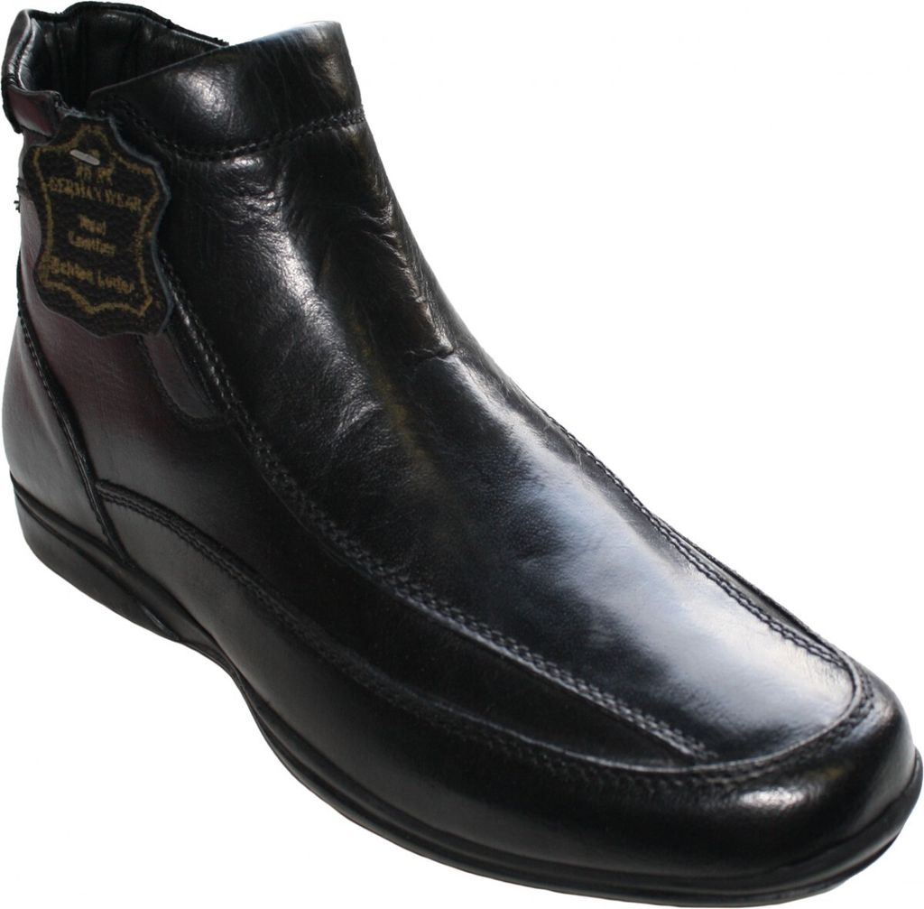Schnürschuhe Stiefeletten aus echtem Rindsleder Schuhe schwarz, Schuhgröße:42