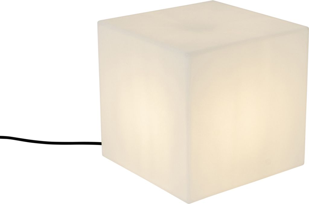 Moderne Außenleuchte Weiß 30 cm Quadratisch IP44 Nura Produktbild 