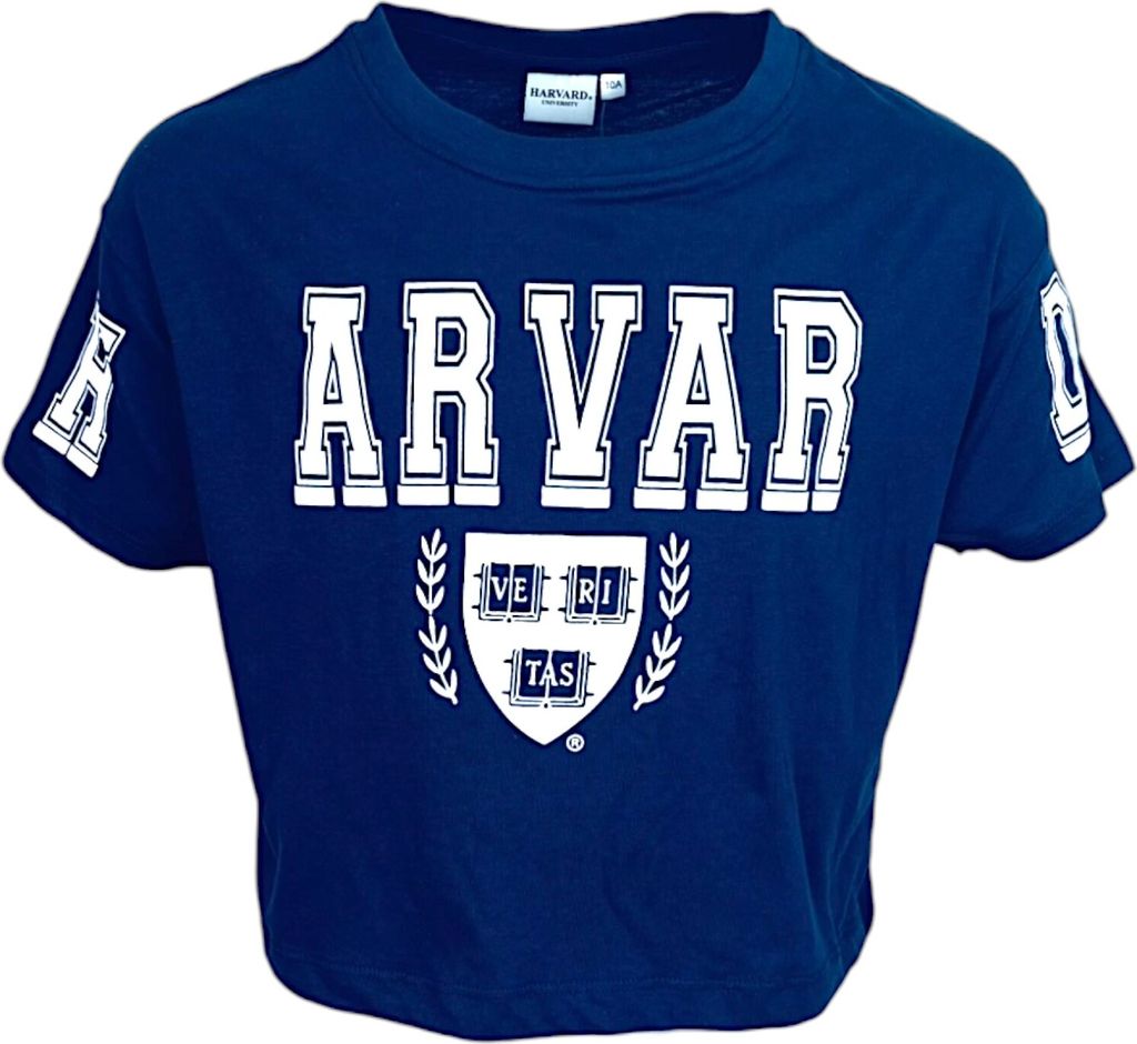 T-Shirt Harvard University Crop Top Dunkelblau 140 cm