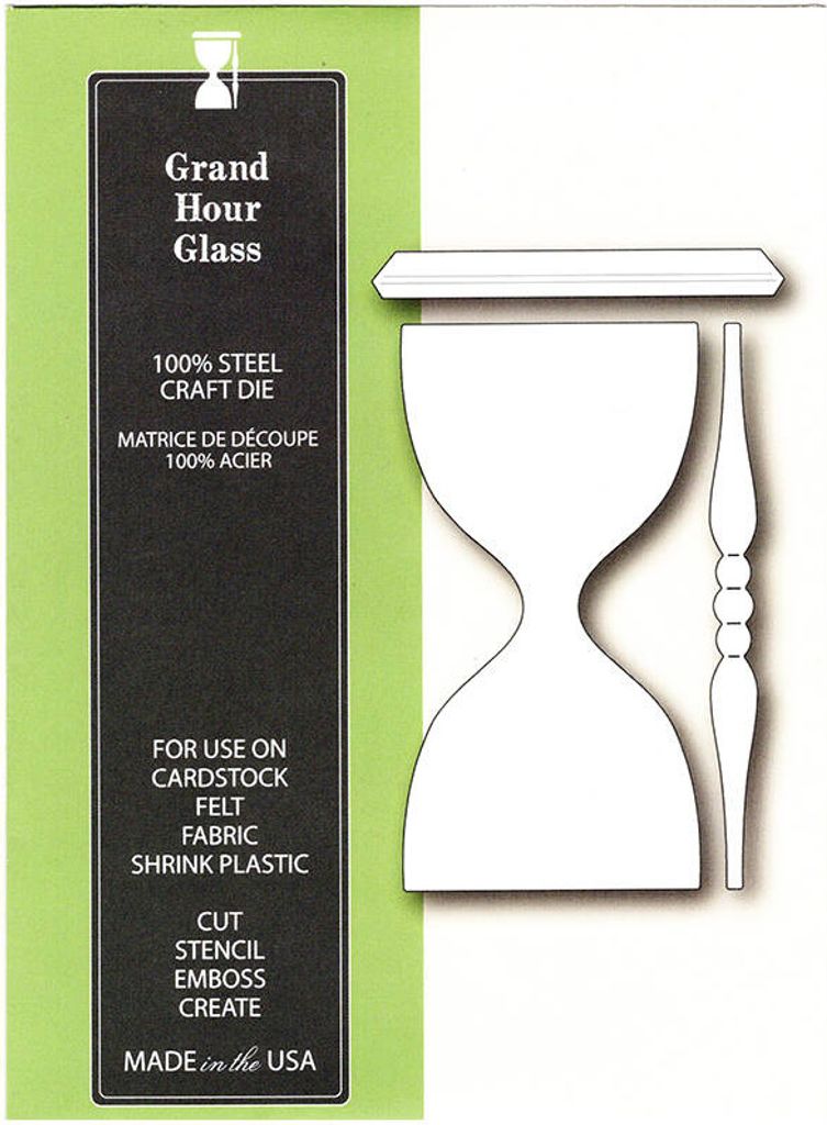 Stanzform Präge Stanzschablone Cutting Die - Poppystamps - Grand Hour Glass - Sanduhr