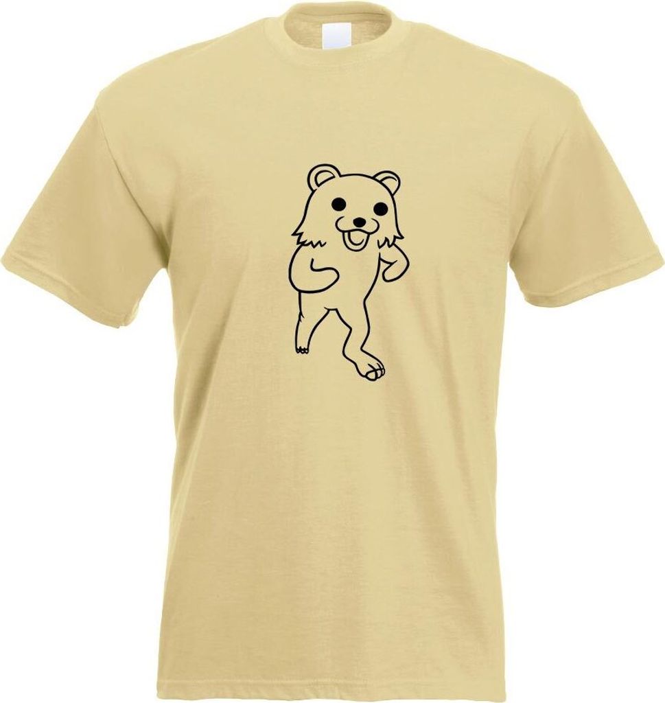 Kiwistar - T-Shirt - Khaki - Pedobär - Pedobear laufend Motiv Bedruckt Funshirt Design Print - mit Motiv Bedruckt - Funshirt Design - Sport - Frei...