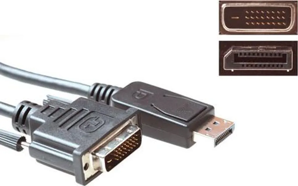 Câble DisplayPort DVI-D 1.8m AK3995 - Solution Anti-Scintillement Écran