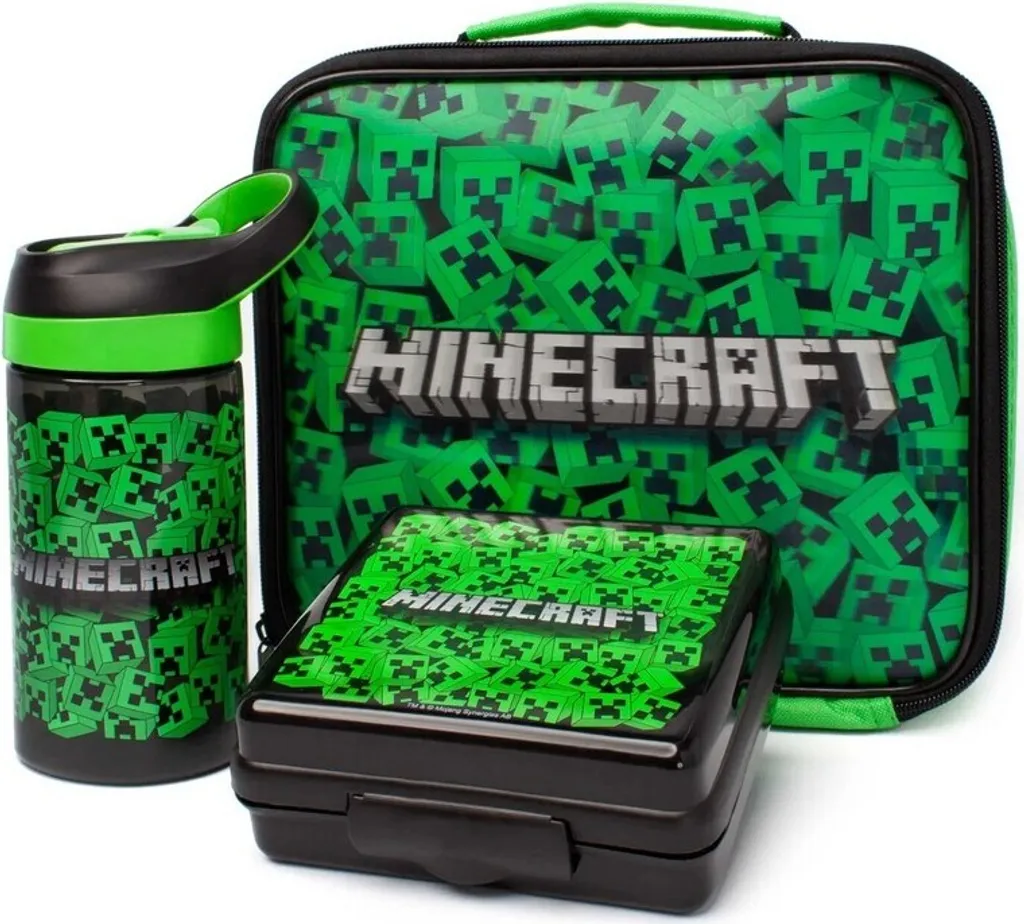 Minecraft Set Merenda Lenticolare NS6833 - Borsa Termica Creeper Ufficiale