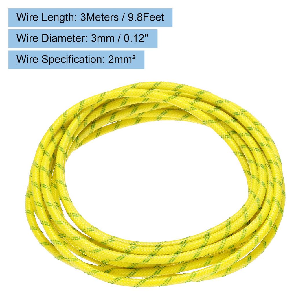 14 AWG Silikon Elektrokabel 2 mm2 3 Meter Flexibles Hochtemperatur Geflochtenes Kabel Verzinnter Kupferdraht fš¹r Industrie KFZ DIY RC-Autos Boot...