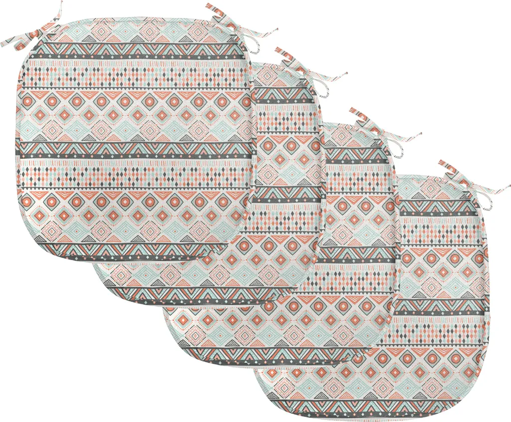 Cuscini Sedie 40x40 Set 4 Impermeabili Arancione Menta ABAKUHAUS