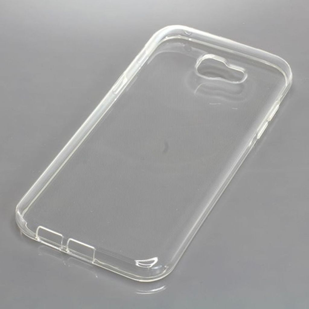 Handy Hülle TPU Schutz Case Bumper Schale für Samsung Galaxy A7 2017 Transparent Neu