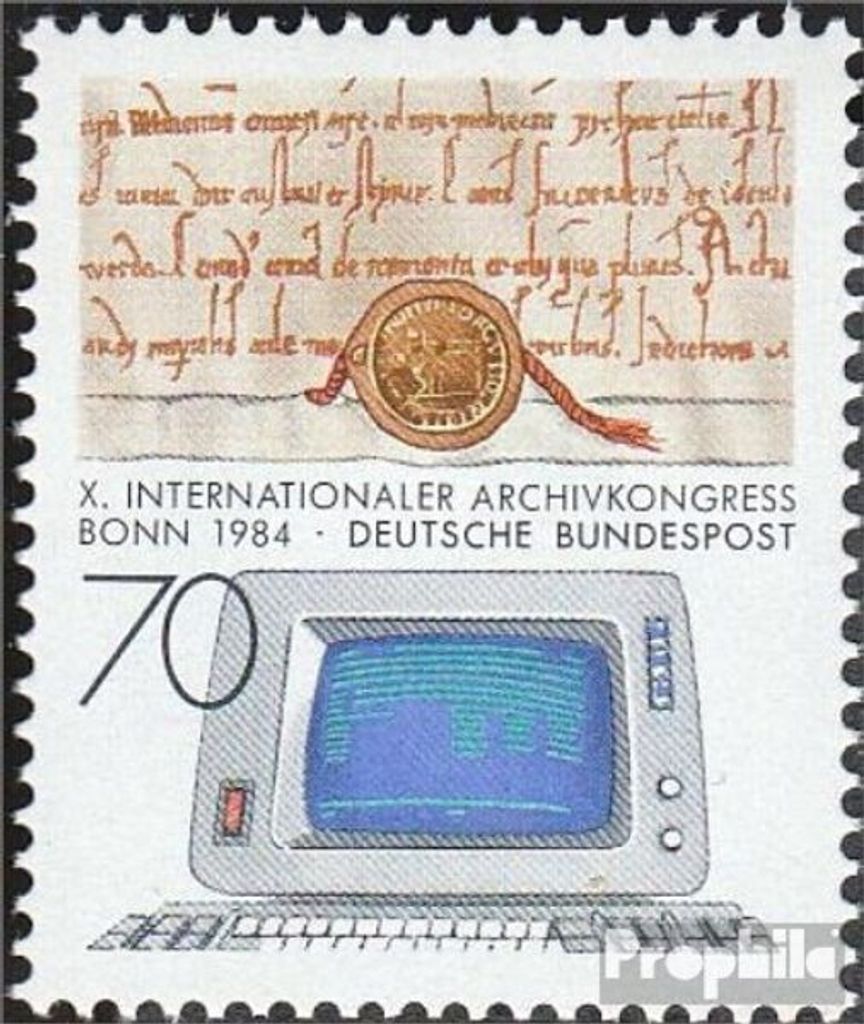 Briefmarken BRD (BR.Deutschland) 1984 Mi 1224 (kompl.Ausgabe) postfrisch Internationaler Archivkongreß