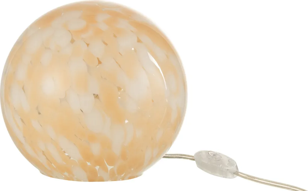 Lampe en Verre Beige Melissa J-Line Ronde - Petit Luminaire Ambiance Zen