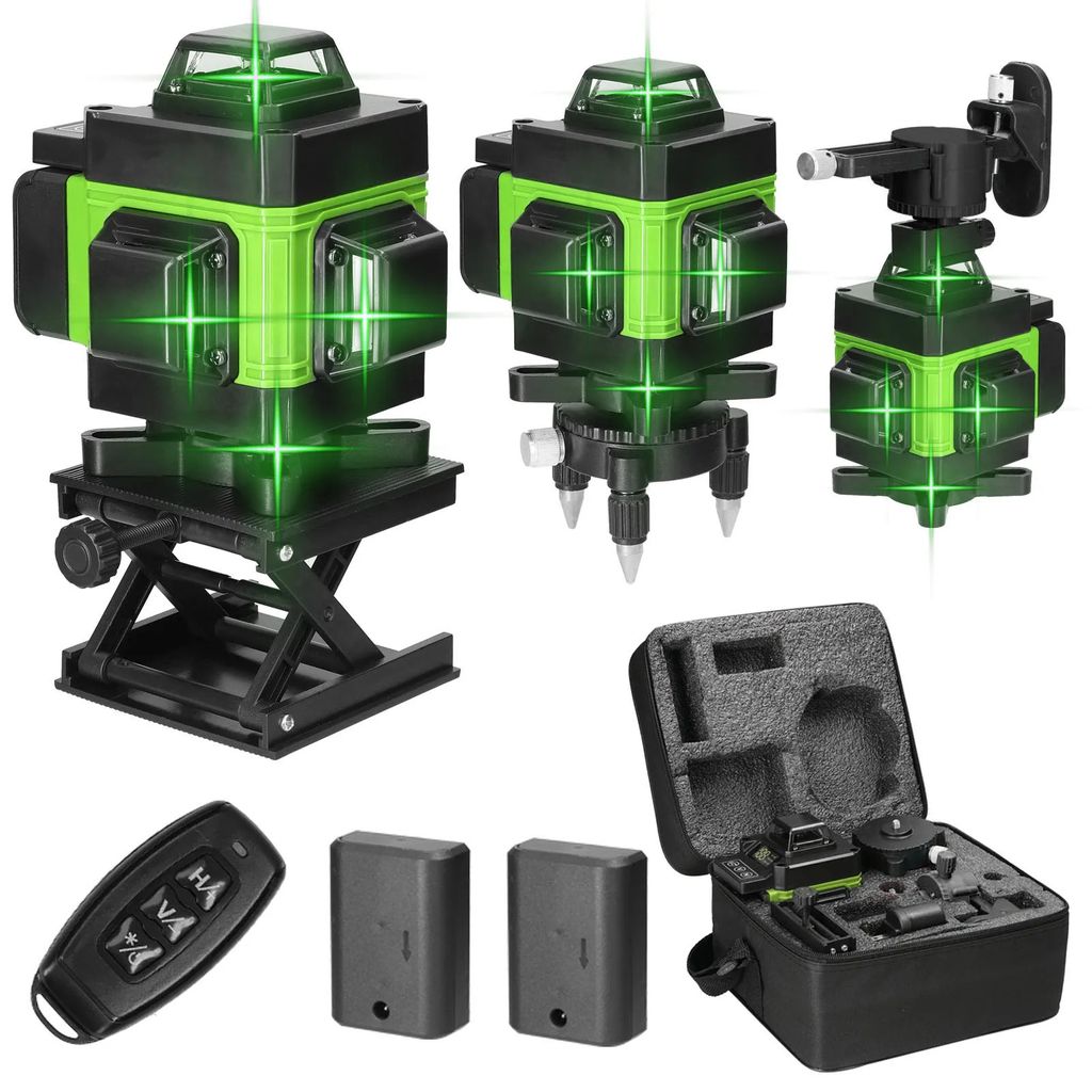 4D-Laser-Niveau, 16 Laserlinien, selbstnivellierendes System, GR