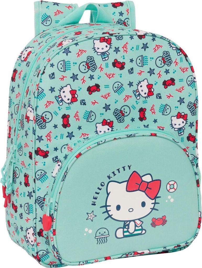 Hello Kitty Seeliebhaber Türkis Schulrucksack 26 x 34 x 11 cm