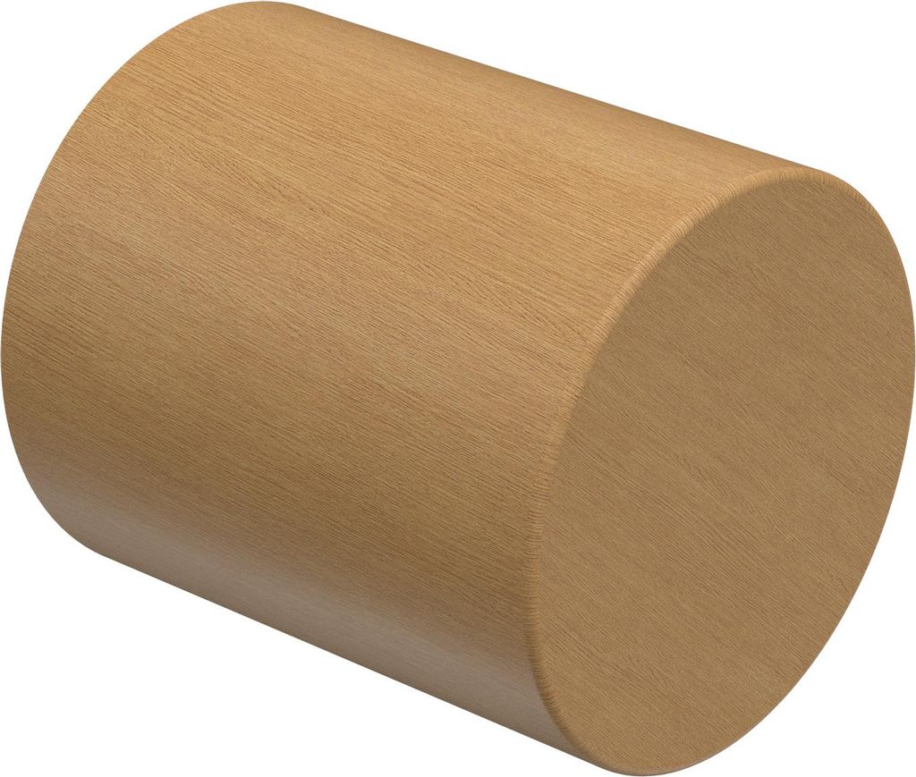 Interdeco Endstücke / Zierabschlüsse für Gardinenstangen mit 20 mm Ø Buche, Typ Feta (Kappe), Pack. 2 Stück