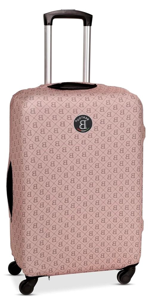 Torino Gepäckabdeckung, elastischer Kofferschutz, waschbar, Beige, Größe L, passend für 55,9-66 cm große Koffer mit Reißverschluss und Schnal...