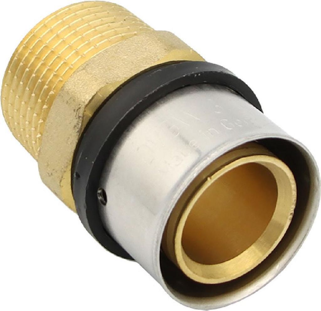 Pressfitting Übergang 32x3 mm - 1 Zoll AG TH Kontur Verbundrohr