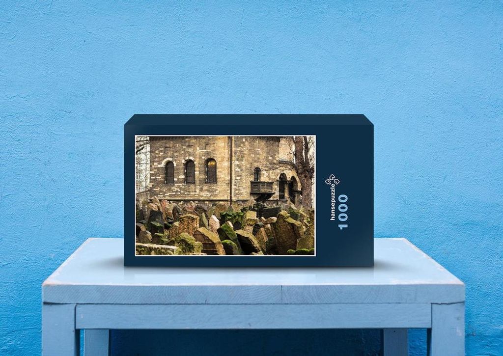 hansepuzzle 64055 - Alter Friedhof Puzzle, 1000 Teile, Religion, 60,0 x 46,0cm mit hochwertiger Aufbewahrung, Kartonbox & Beutel