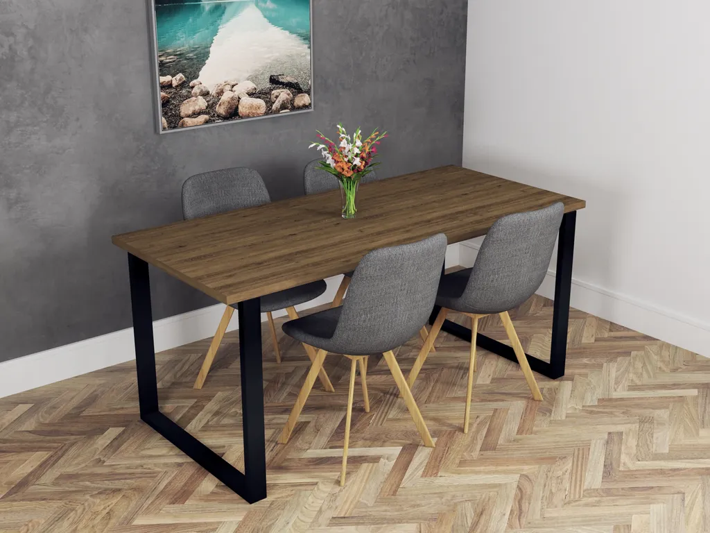 Piano Scrivania Gaming POKAR 140x70 Rovere Davos Extra Solid 25mm - 6