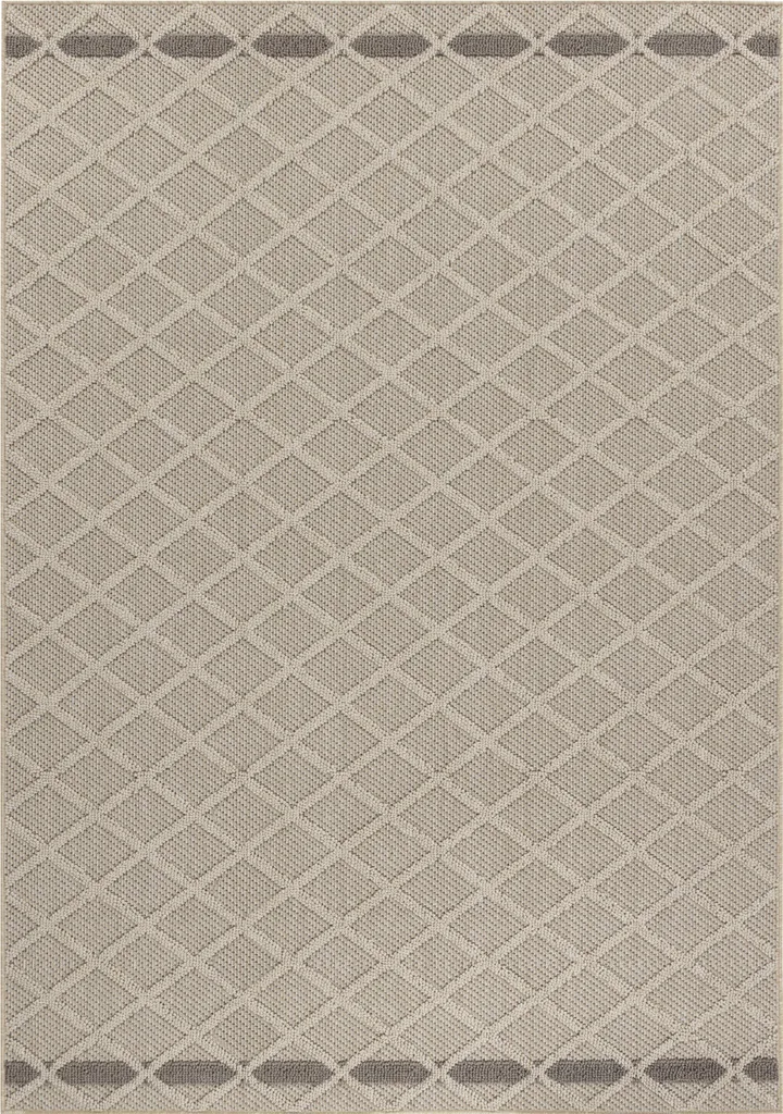 Tapis de salon et terrasse beige 120x170cm Patara Petek robuste et chic