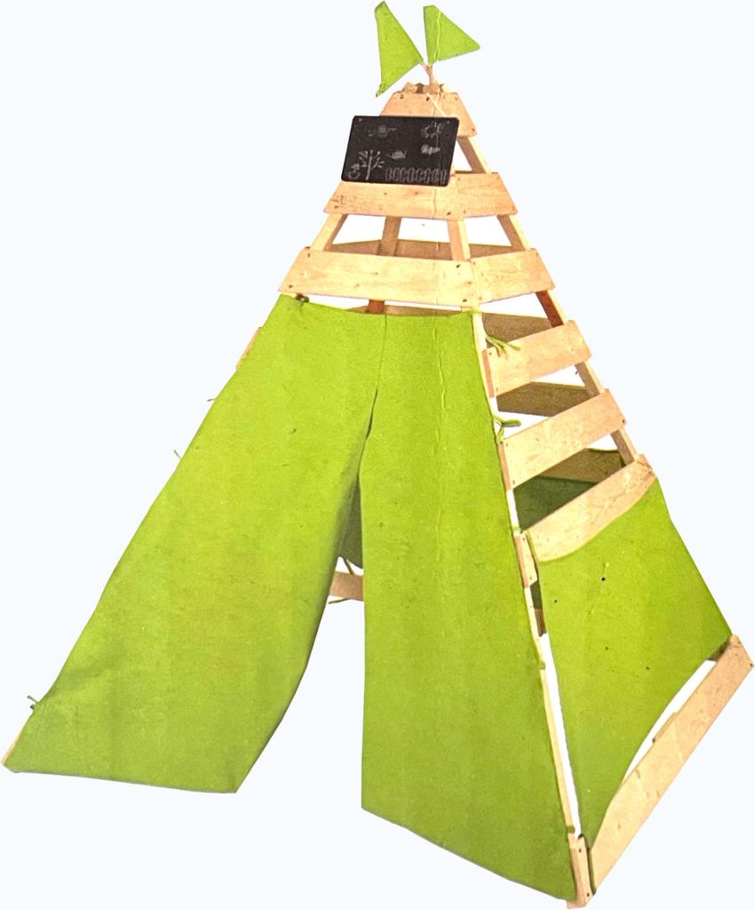 Playtive Spielzelt Tipi draußen Kinderzelt Tafel Echtholz Outdoor