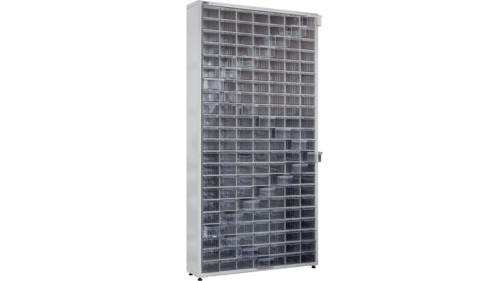UHL-MASH Schrank für Kleinteile OSM-18-154 Kunststoffbox 154 stk., Belastung auf dem Schrank 216 kg Höhe 180cm