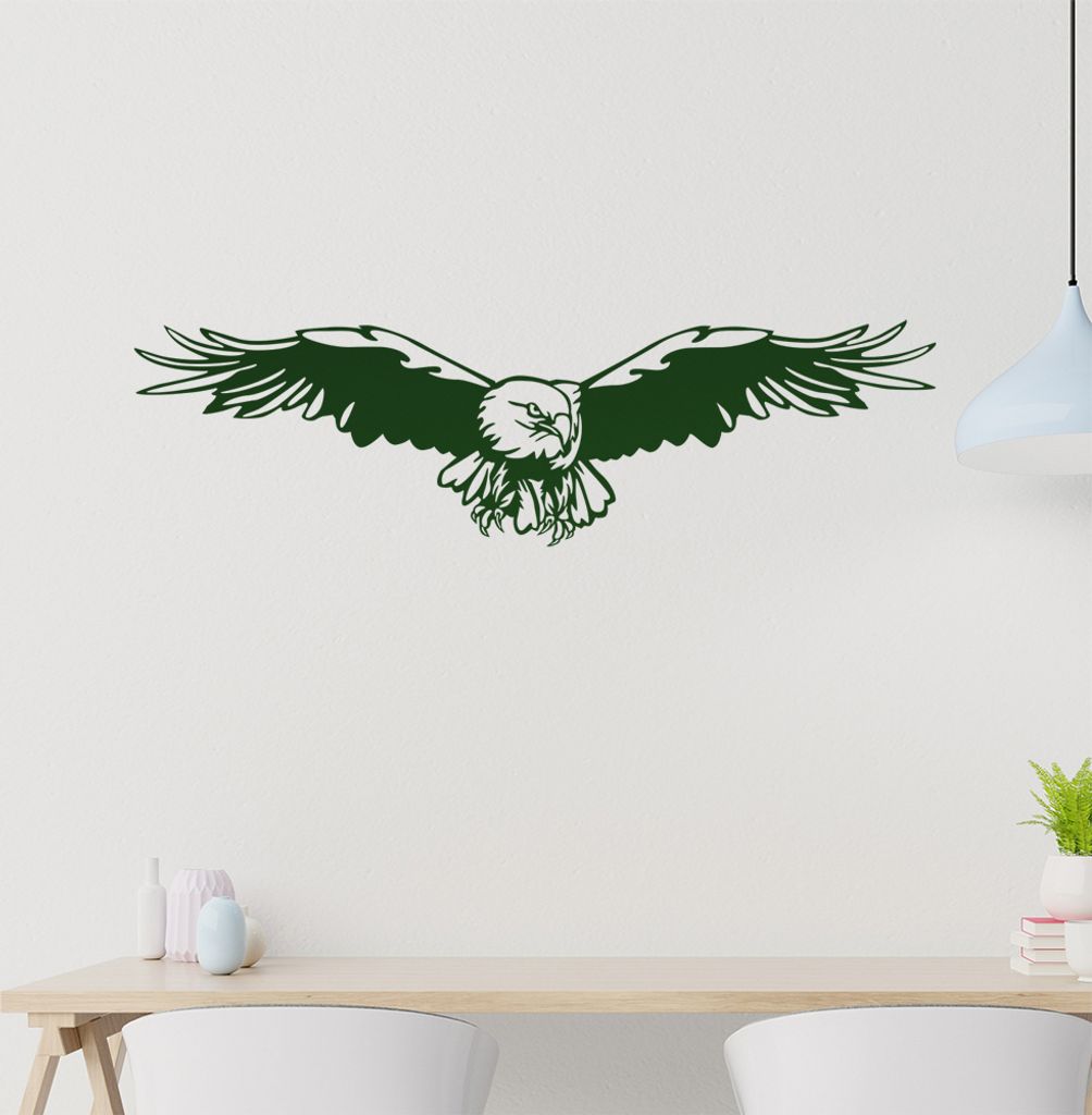 Adler Wandtattoo in 6 Größen - Wandaufkleber Wall Sticker - Dekoration, Küche, Wohnzimmer, Schlafzimmer, Badezimmer
