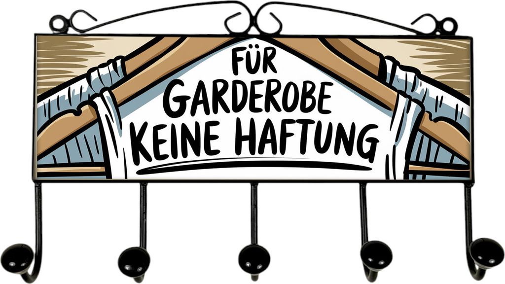 Für Garderobe keine Haftung Kleiderhaken Leiste mit 5 Haken
