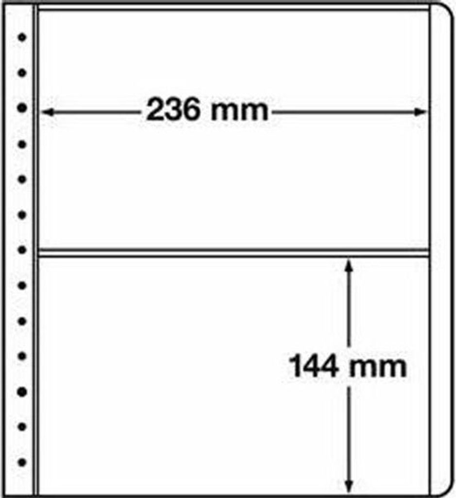 LEUCHTTURM Blankoblätter, 2er Einteilung, 236x144 mm