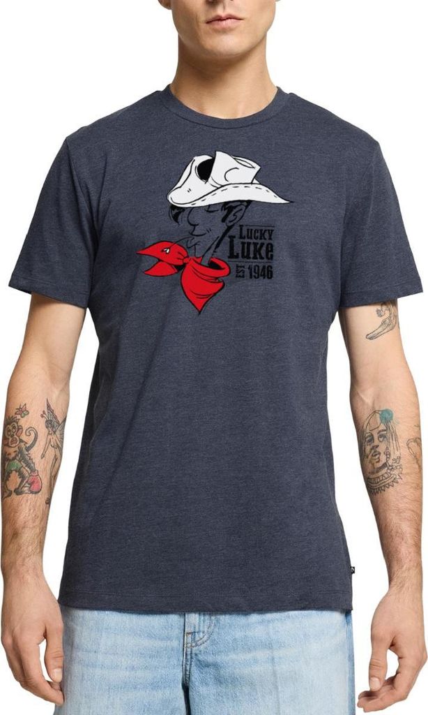 Spreadshirt Lucky Luke Est. 1946 Männer Premium T-Shirt, XXL, Jeansblau