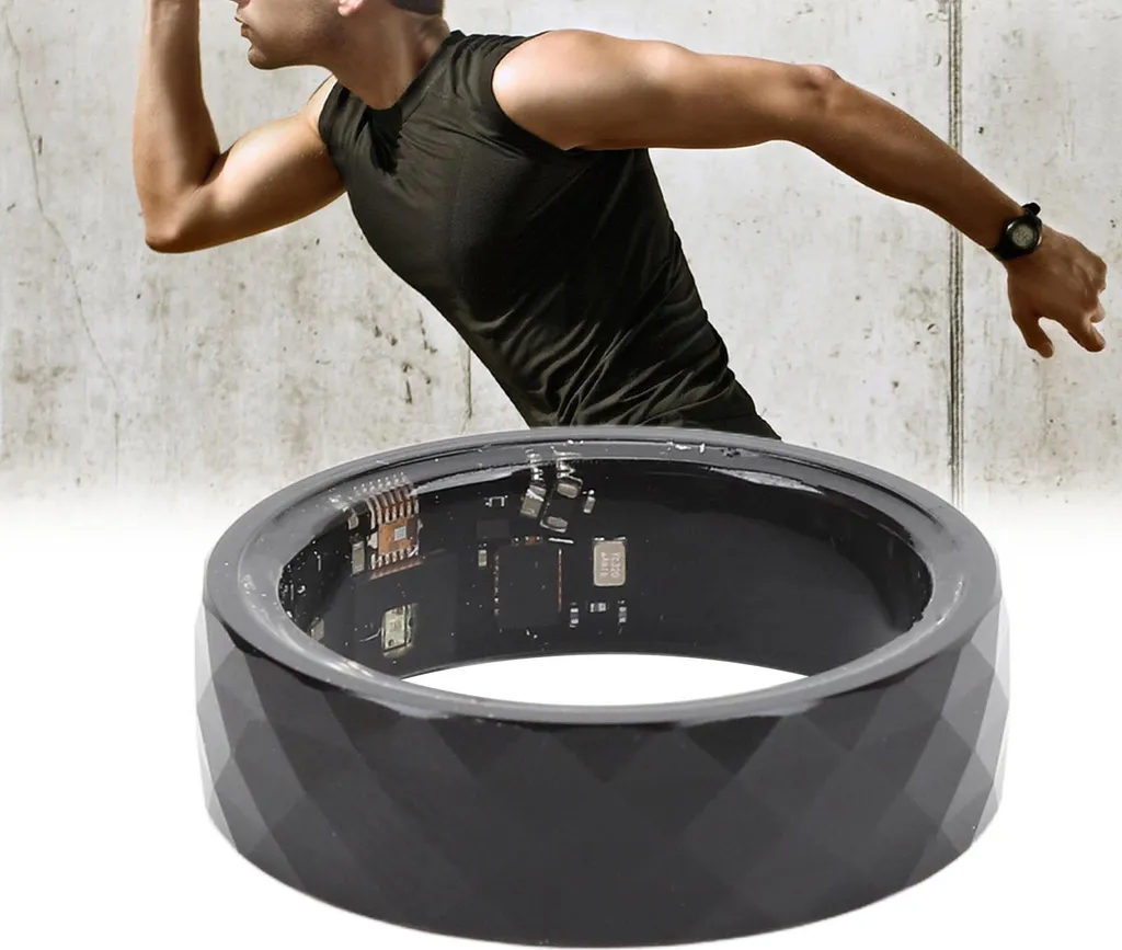 Smart Ring Fitness Tracker In Ceramica E Acciaio - Monitoraggio Attività E Sonno, Impermeabile IP68, Ricaricabile, APP Per Android/iOS
