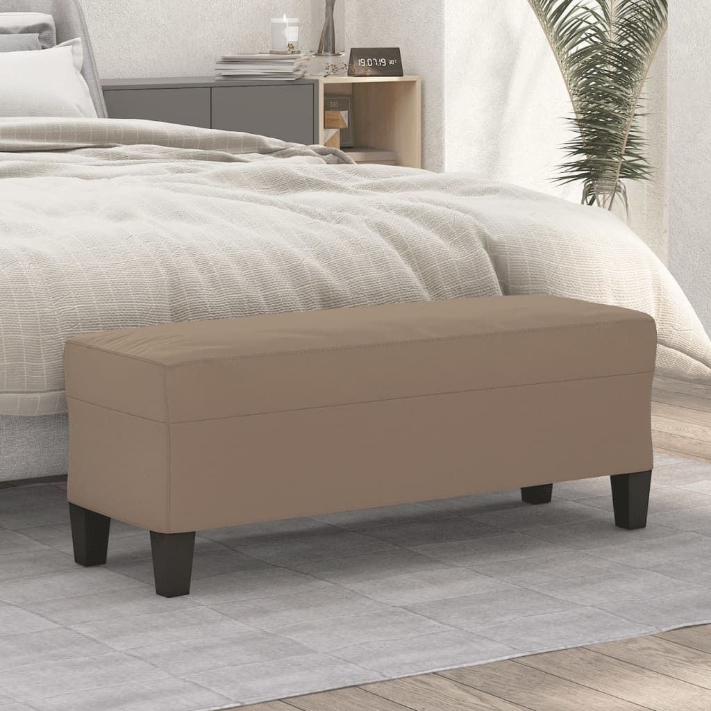 "im Angebot" Sitzbank Taupe 100x35x41 cm Mikrofasergewebe - Gartenbänke CC15844
