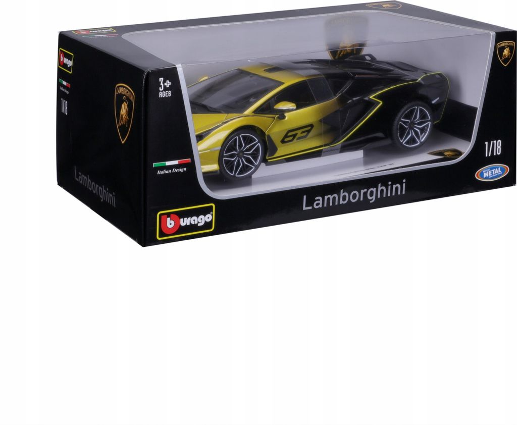 BBURAGO Lamborghini Sian FKP 37 1:18, Model super pojazdu, Zdjęcie produktu 