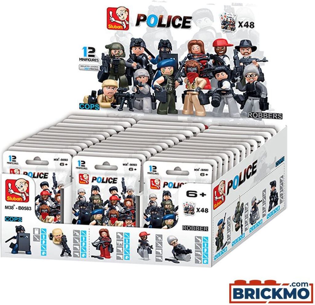 Sluban: Juego de policías y ladrones, 48 piezas, modelo Imagen del producto 