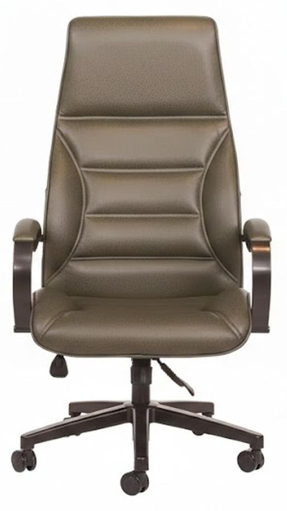 Moderner Chefsessel Metallgestell Stilvolles Design Farbe Braun