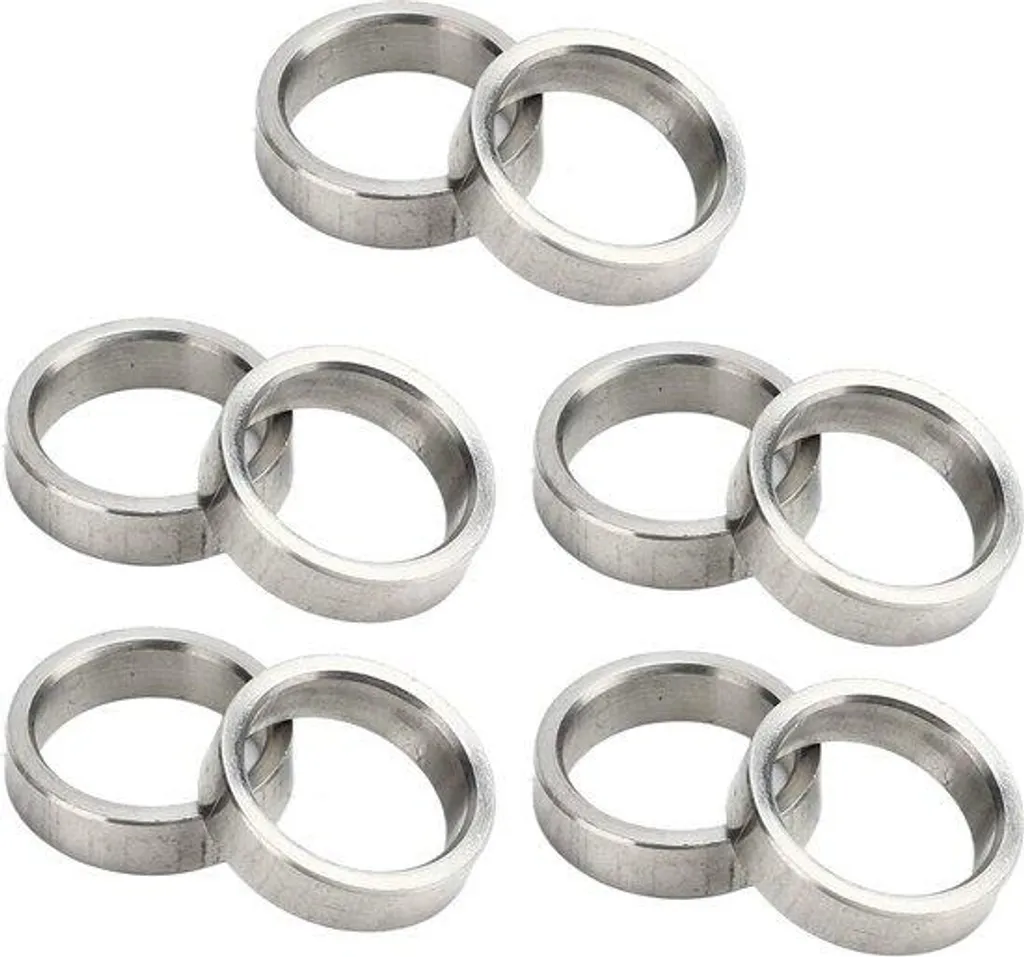 Plaque de rechange pour anneaux RVS 12mm - Kit de 10 supports inox