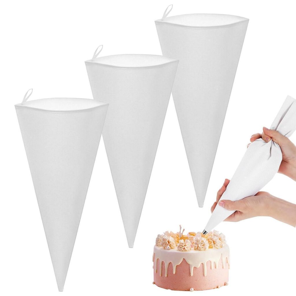 Spritzbeutel wiederverwendbar 4er-Pack 30 cm Leinenstoff Produktbild 