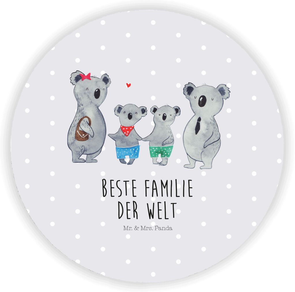 Mr. & Mrs. Panda magnet Koala Familie zwei - Grau Pastell - Geschenk, Koalabär, Kühlschrankmagnet, haftmagnet, für kühlschrank, whiteboardmagne...