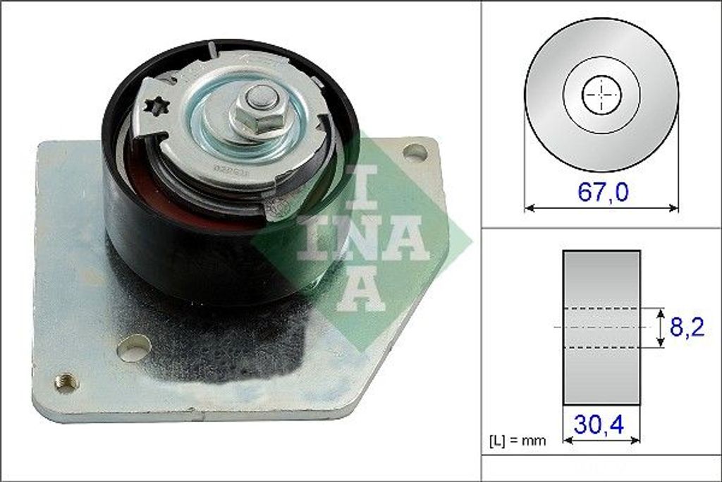 INA 531 0858 10 Spannrolle Zahnriemen Ø67mm für RENAULT Produktbild 