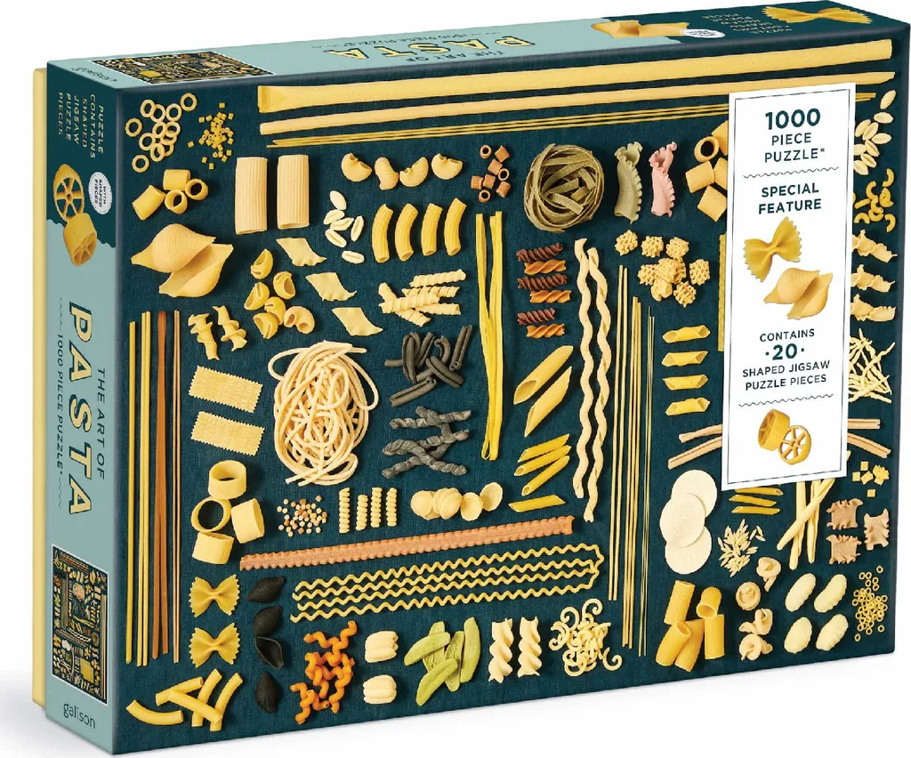 Puzzle 1000 pièces Pasta Galison : Illustration vibrante et carton mat