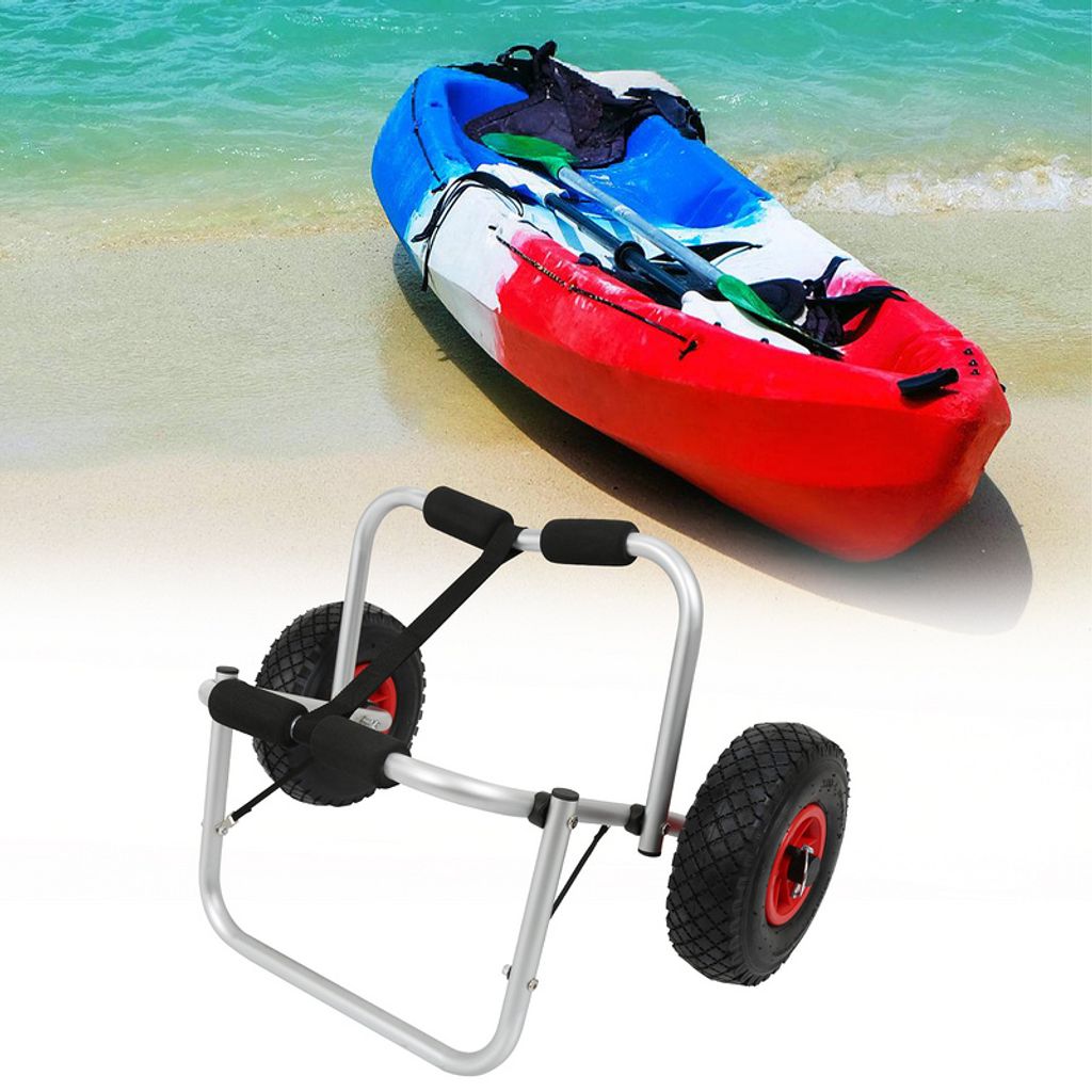 Fiqops Kajakwagen Kanuwagen Surfwagen Aluminium Kajak Kanu Bootstrailer Alu