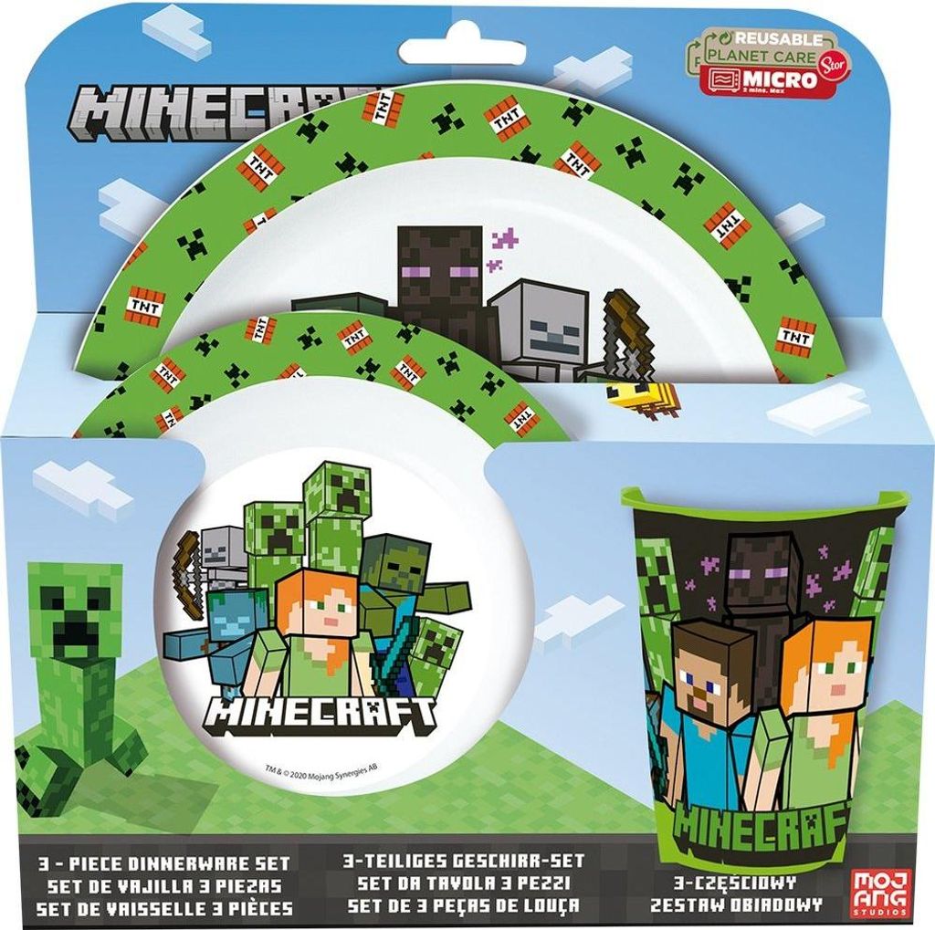 Set regalo Mojang Minecraft da 3 pezzi in plastica di Immagine del prodotto 