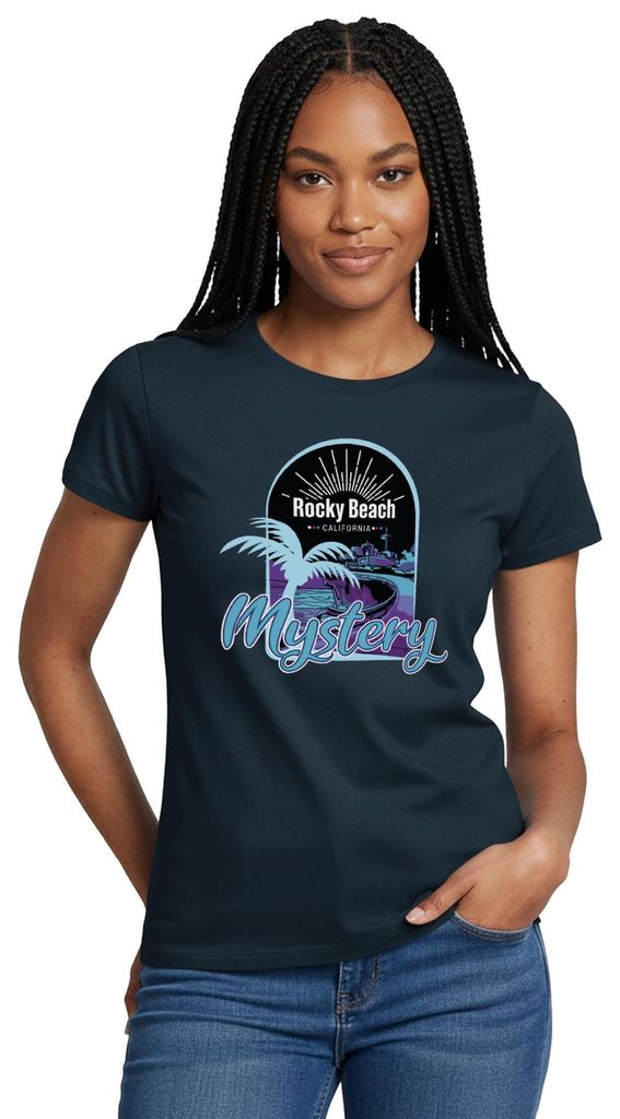 Spreadshirt Die drei Fragezeichen Rocky Beach Mystery Frauen T-Shirt, XL, Navy
