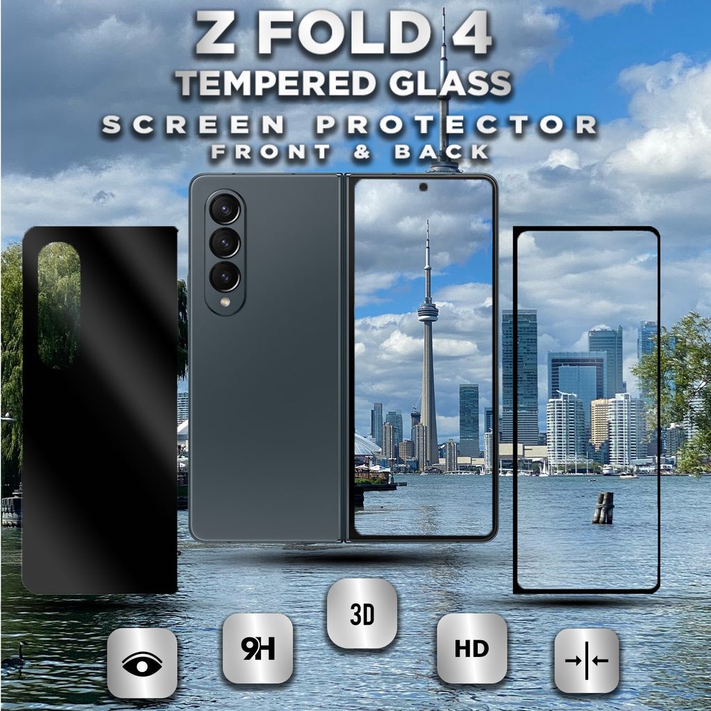 Samsung Galaxy Z FOLD 4 - Gehärtetes Glas 9H - Hochwertiger 3D-Displayschutz