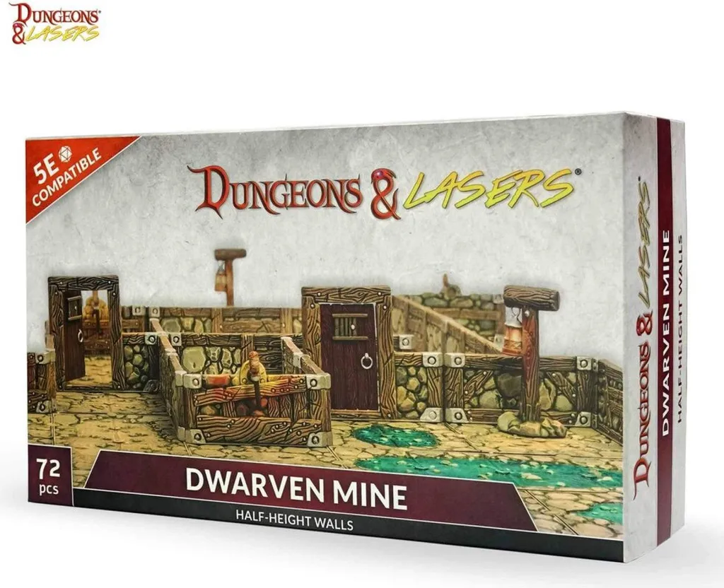 Murs de mine de nains miniatures éléments de décor pour wargame
