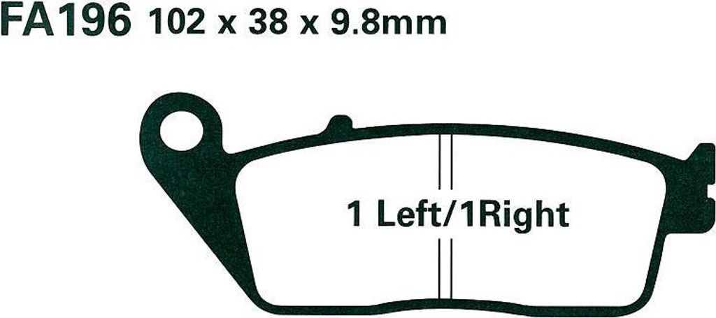 Hi-Q Bremsbeläge Organisch 102x38x9,8mm für Off-Road, POLO Exklusiv