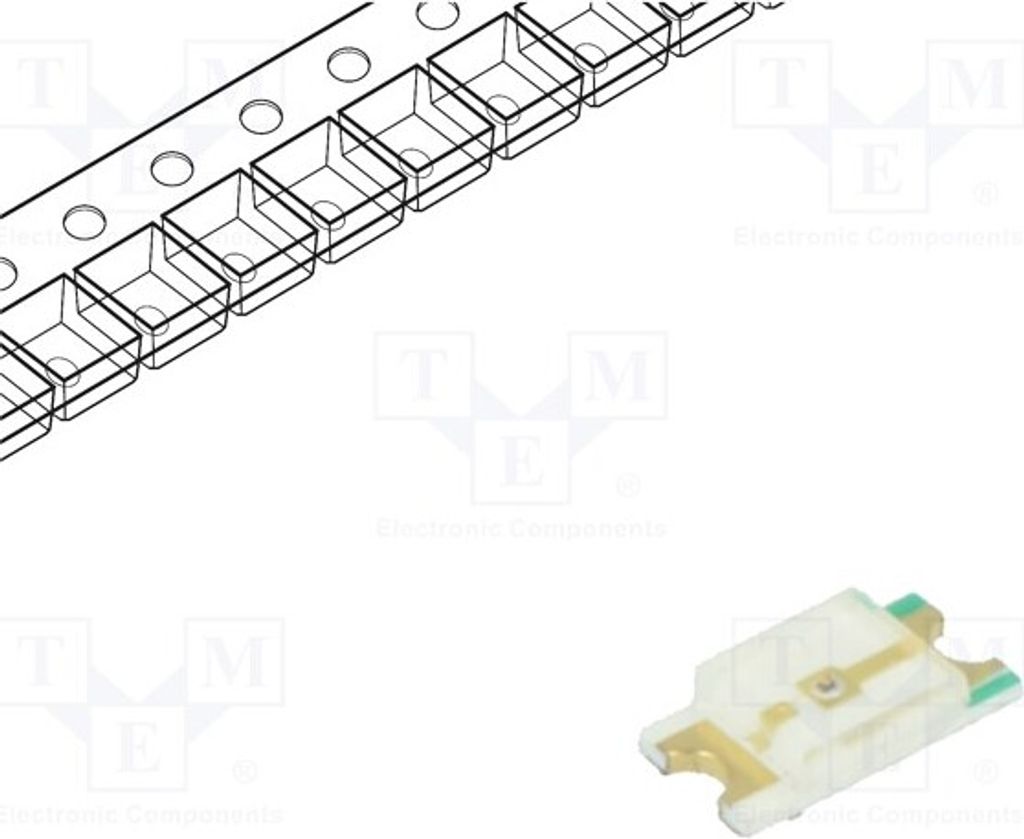 10x LED 140° 1206 20÷90mcd rot SMD 3,2x1,6x0,7mm 1,8÷3V 20mA RF-RUS150TS-BD LED-Di