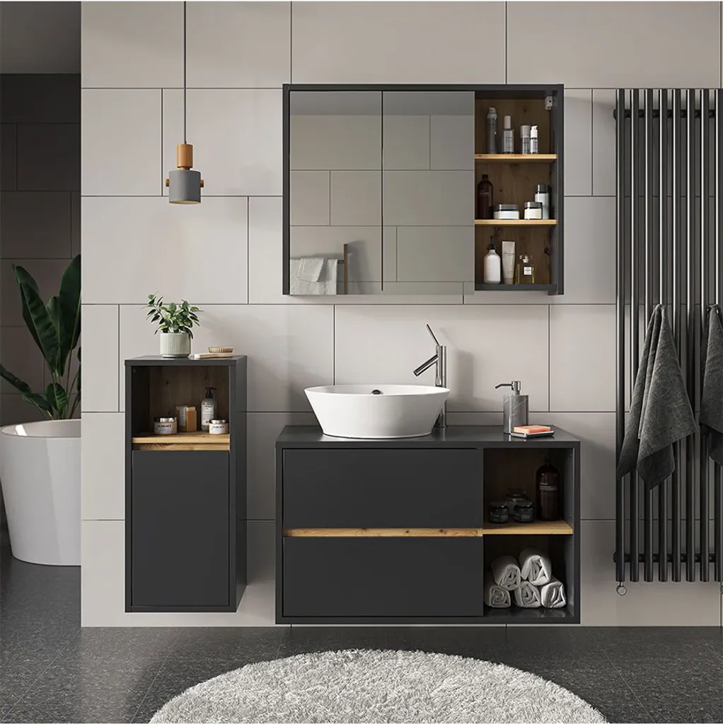 Meuble salle de bain Vicco Viola 33x80cm pour optimiser l'espace